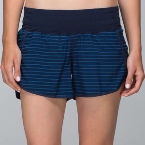 Lululemon Tracker Shorts 4 West2East Stripe Blue